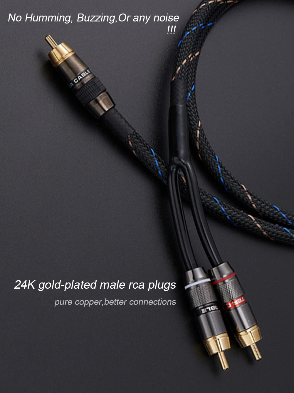 Amazon | JORZOR Audiophile RCA - 2RCAサブウーファーケーブル、RCA